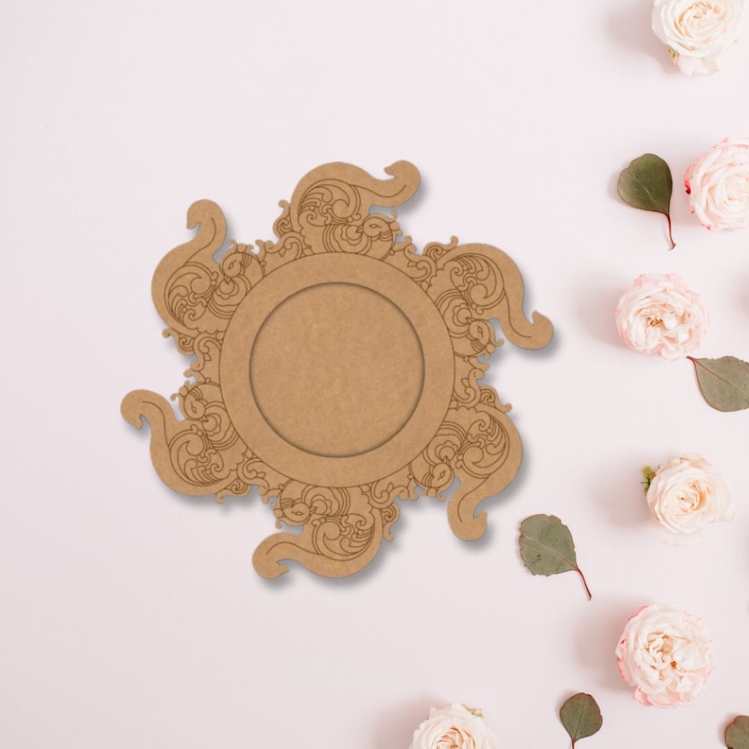 Flower Design MDF Tealight Candle Holder TH055