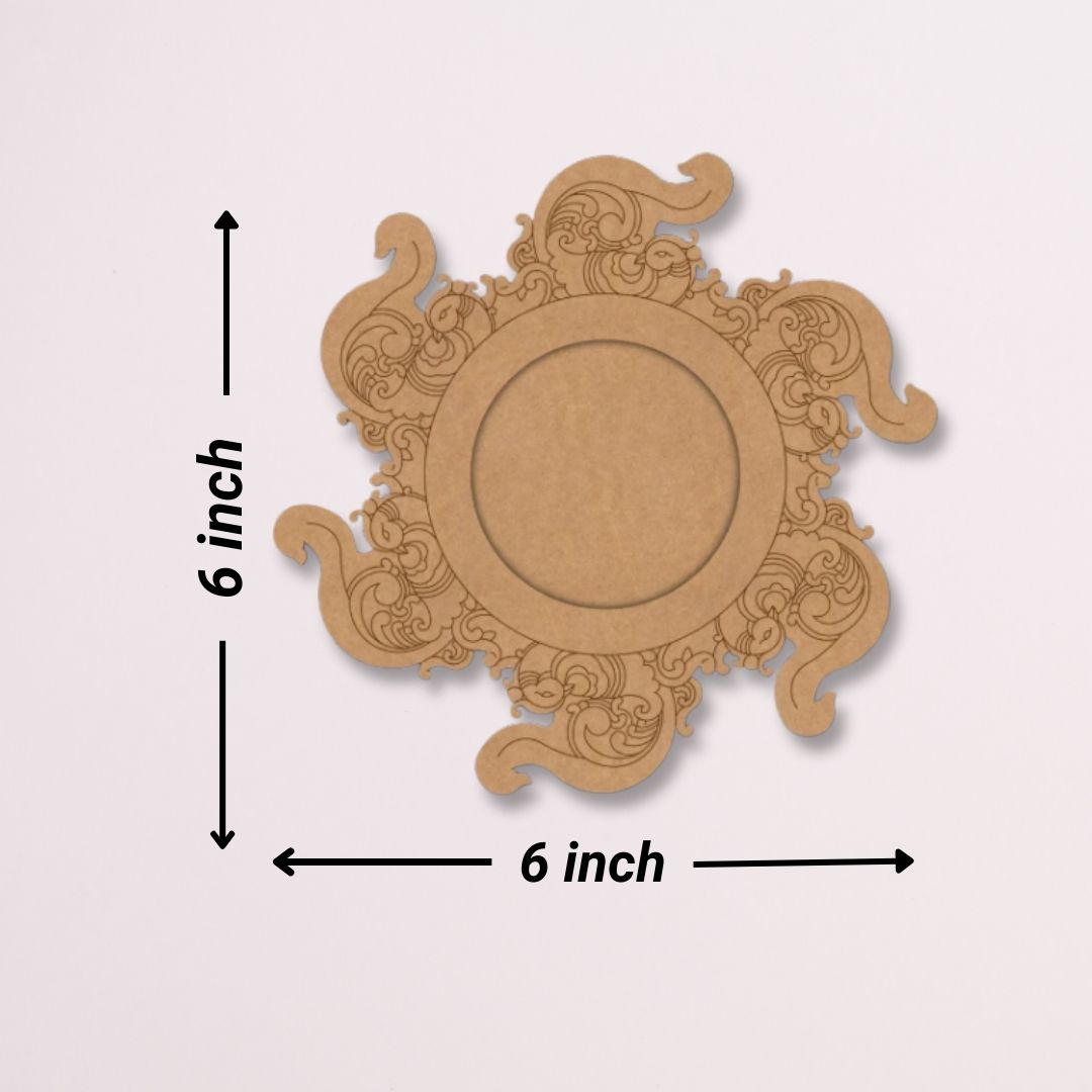 Flower Design MDF Tealight Candle Holder TH055