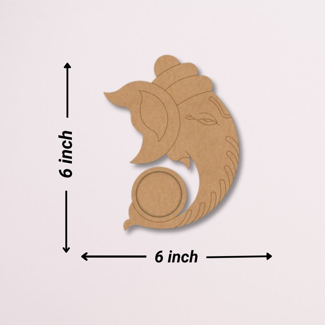 Lord Ganesha Design MDF Tealight Candle Holder TH056