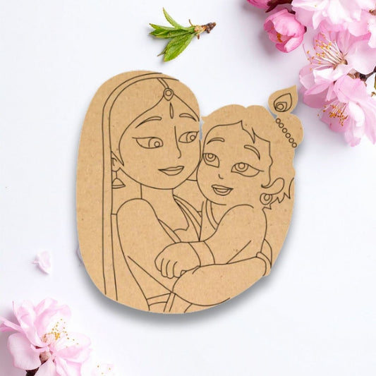 Baby Krishna With Mother MDF