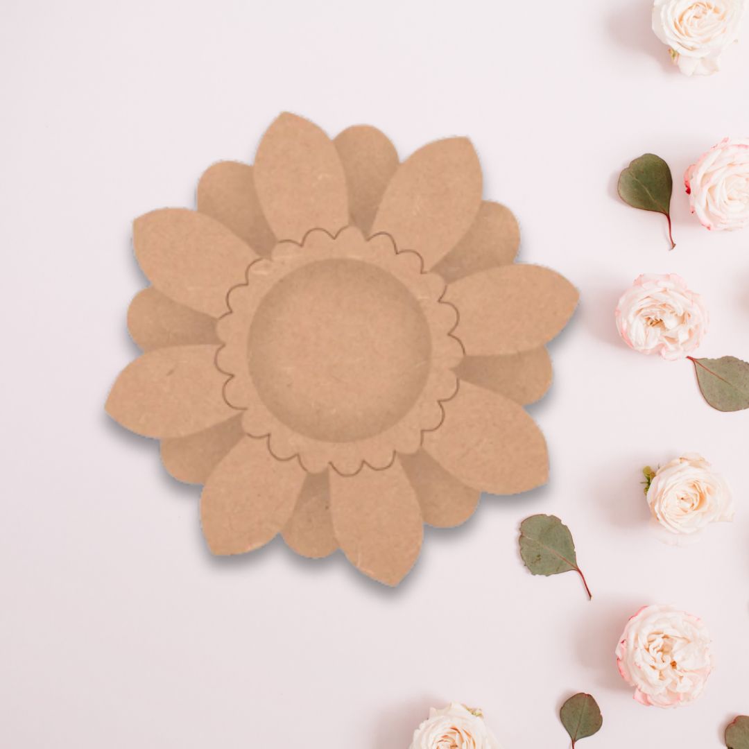 Daisy Floral MDF T Light Candle Holder TH059