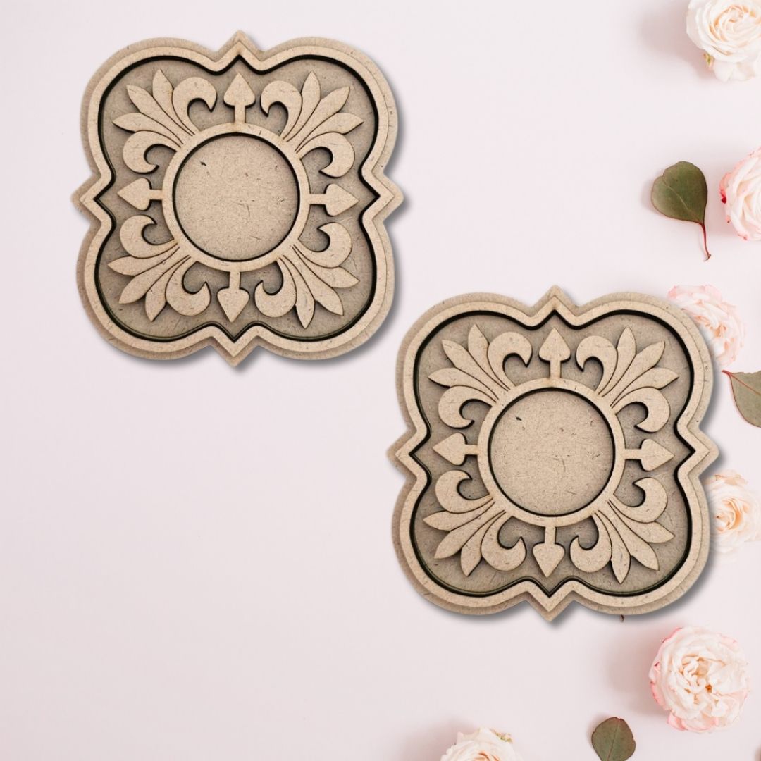 Flower Design MDF Tealight Candle Holder TH003