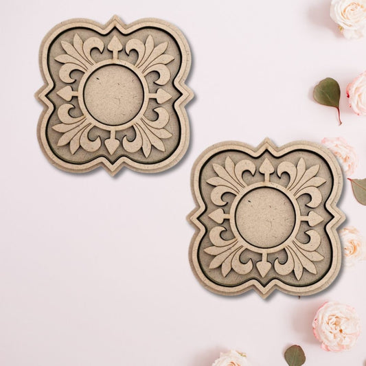 Flower Design MDF Tealight Candle Holder TH003