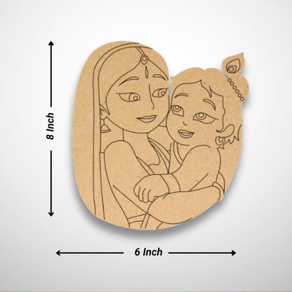 Baby Krishna With Mother MDF