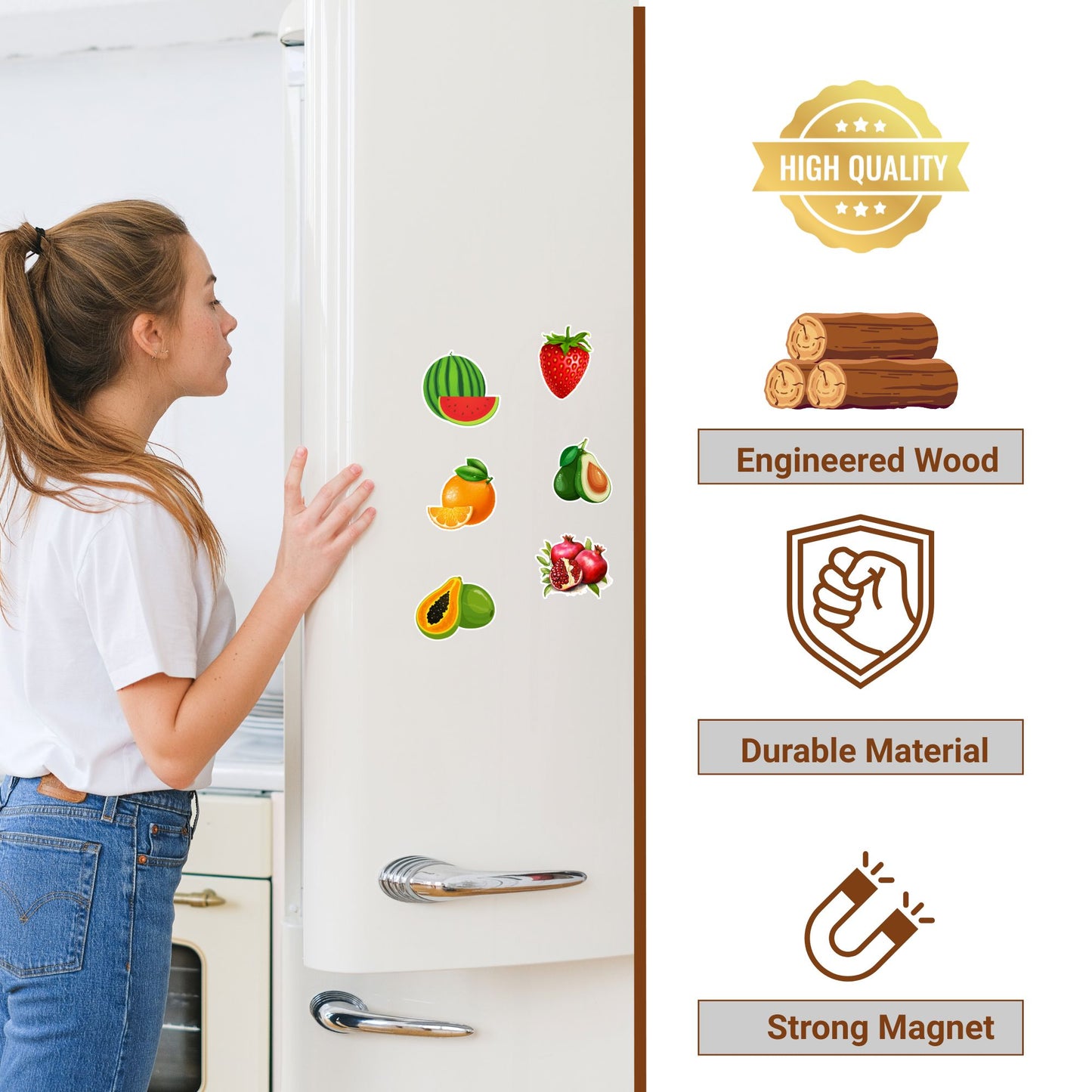 Fridge Magnet Fruits Theme for Home & Kitchen