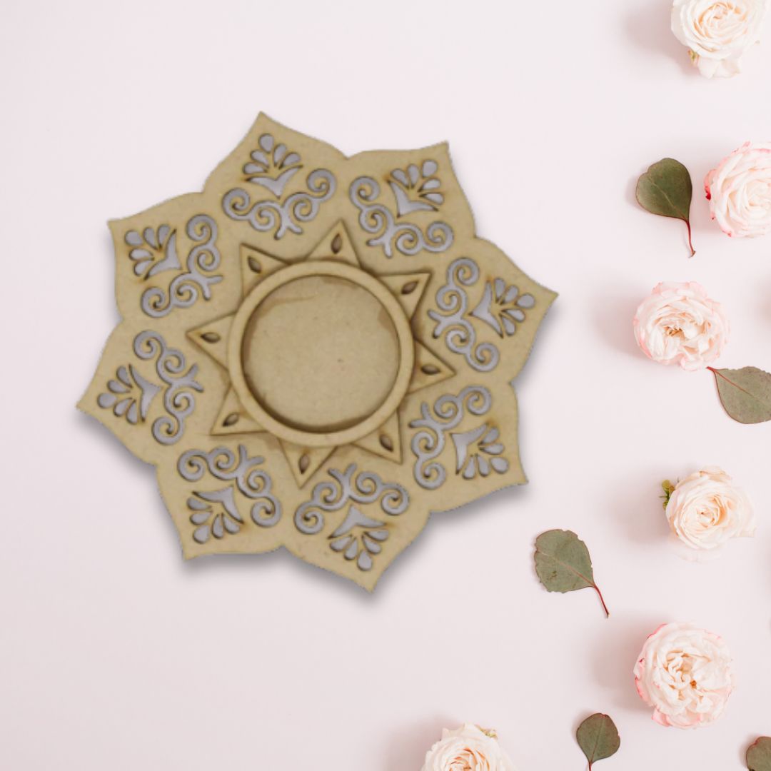 Designer 3 Layer MDF Tea Light Holder TH062