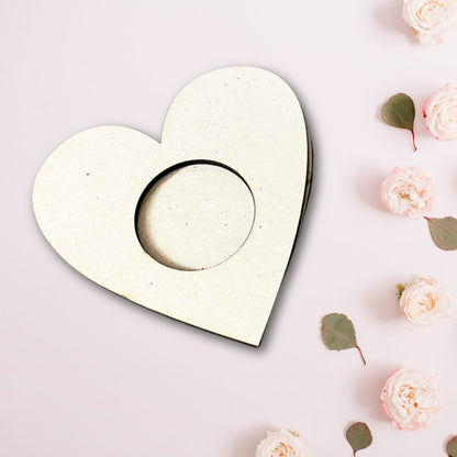 Heart Shape MDF Tea Light Holder TH064