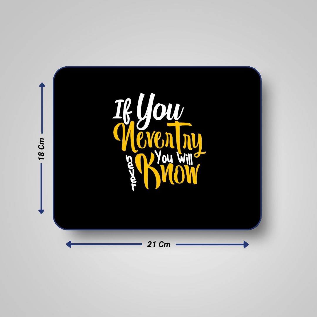 Premium Motivational Quote Mouse Pad