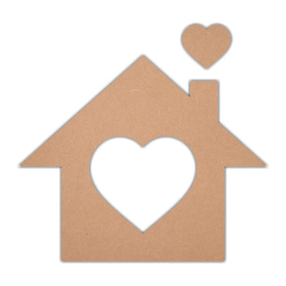 MDF House DIY Craft Cutout Big House 2