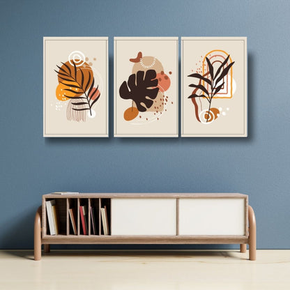 Abstract Botanical Wall Art Set – 3-Piece