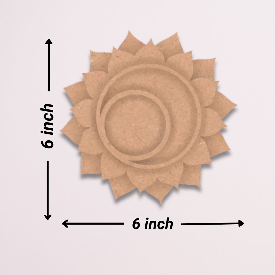 MDF Floral Tealight Holder TH069