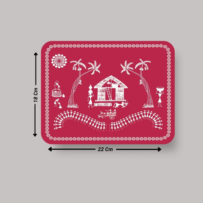 Premium Traditional Warli Art Mouse Pad