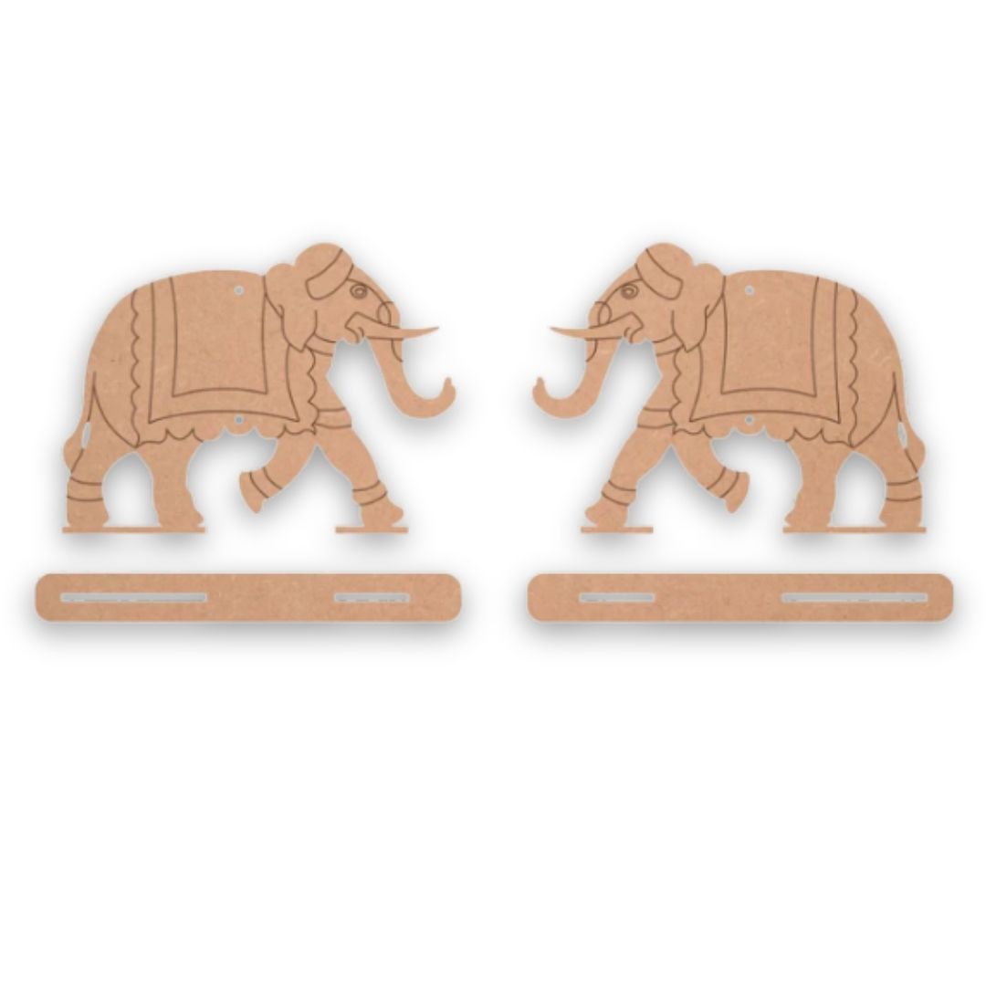Pichwai Elephant With Stand Cutout