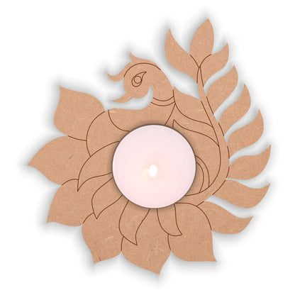Peacock T Light Candle Holder