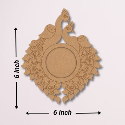 Peacock Design MDF Tealight Candle Holder TH006