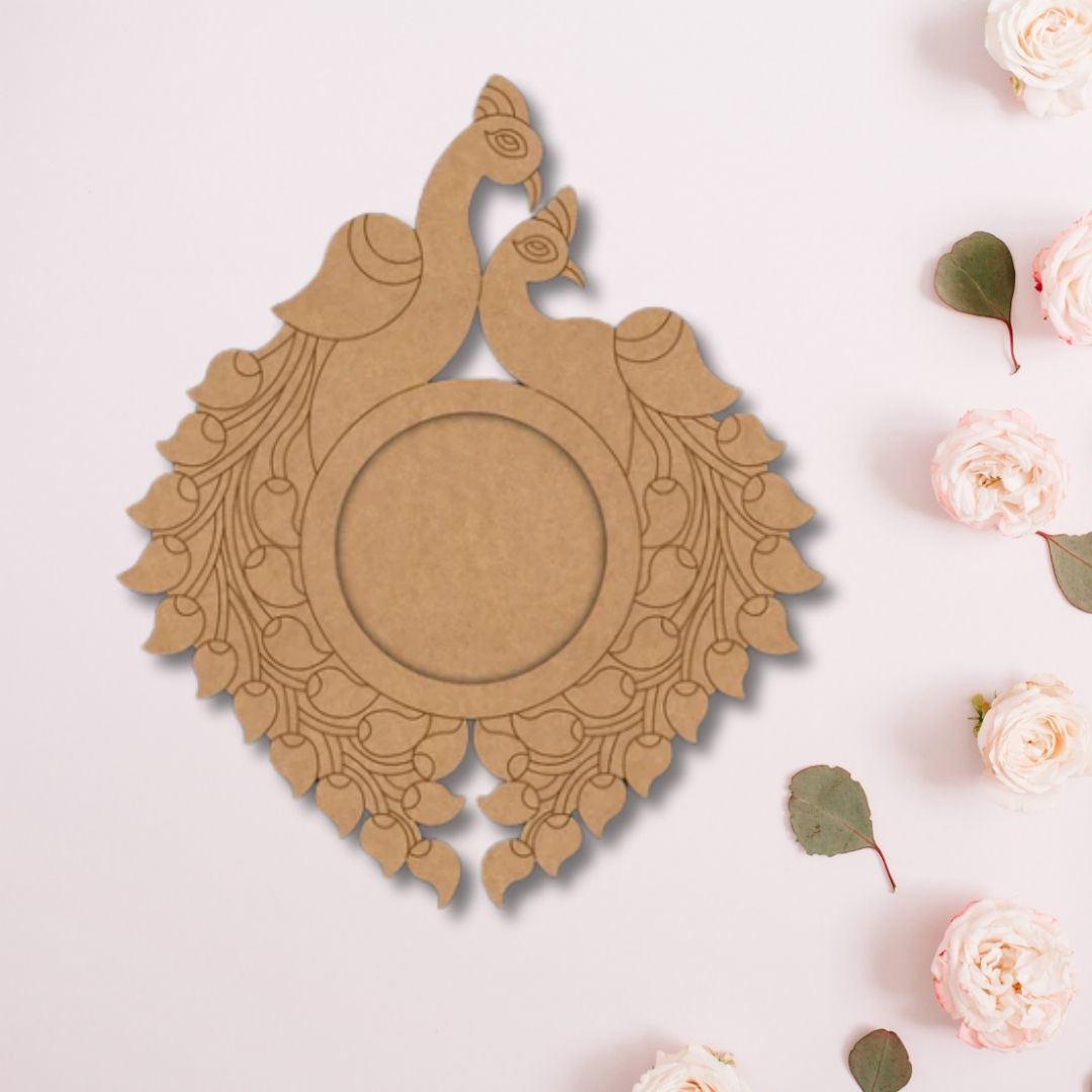 Peacock Design MDF Tealight Candle Holder TH006