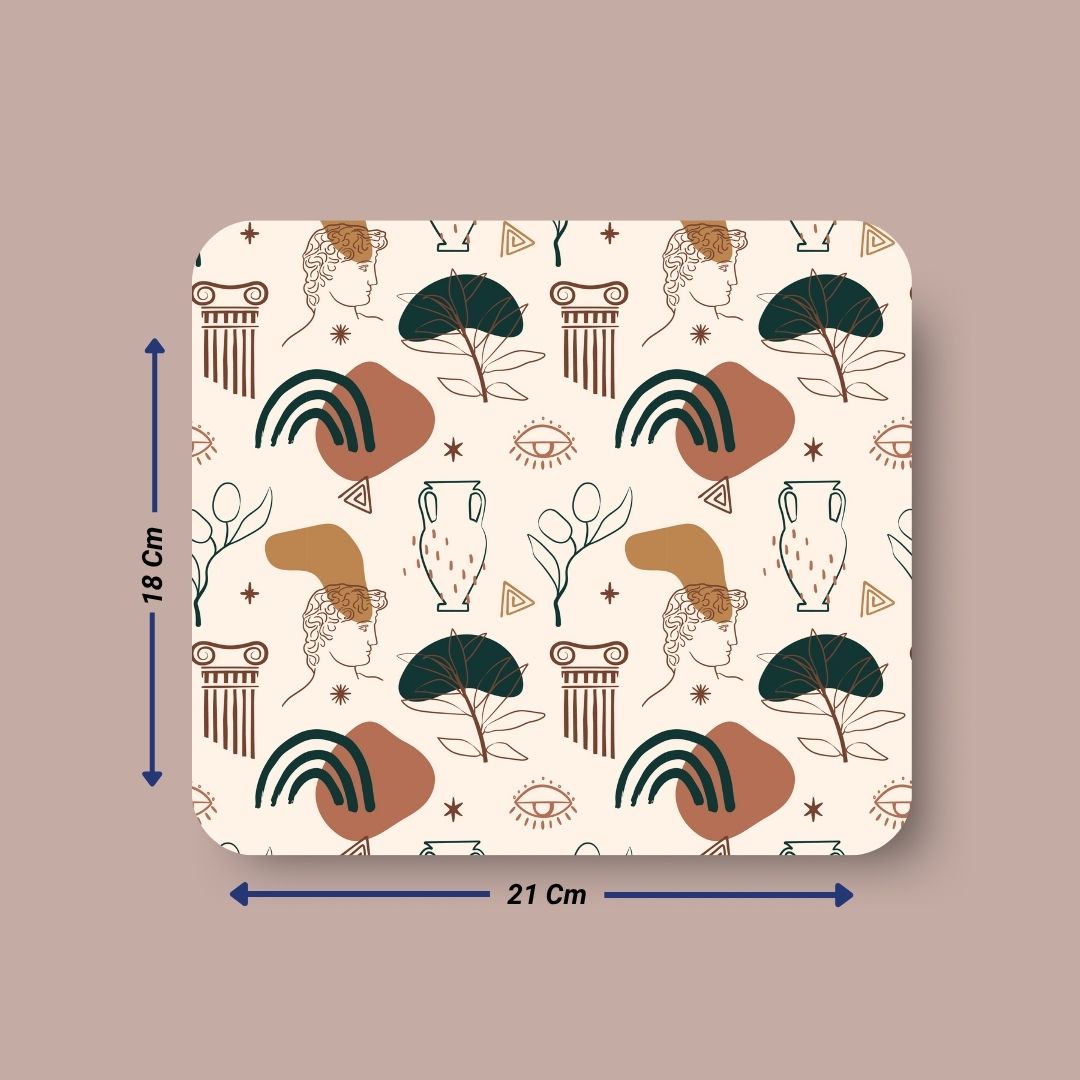 "Premium Greek Art Printed Mouse Pad"