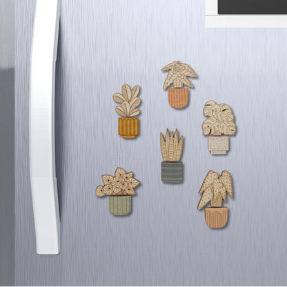 Fridge Magnet Flower Pot Theme  for Home & Kitchen