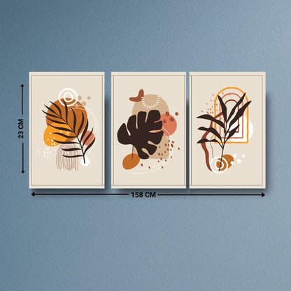 Abstract Botanical Wall Art Set – 3-Piece