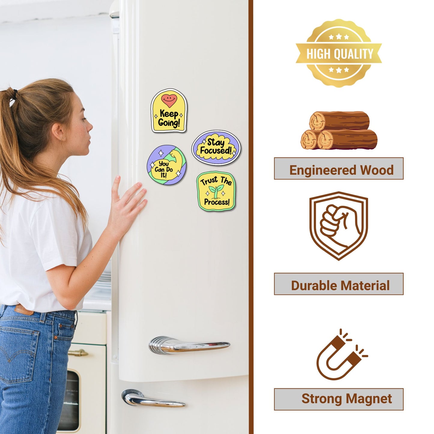 Fridge Magnet Motivational Theme for Home & Kitchen