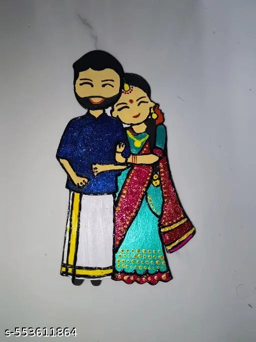 South Indian Couple Pre Marked MDF