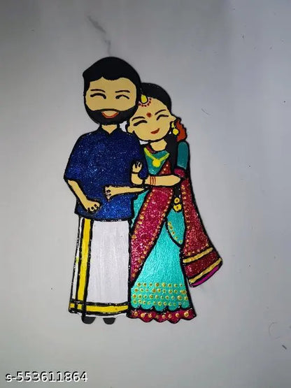 South Indian Couple Pre Marked MDF