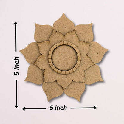 Flower Design MDF Tealight Candle Holder TH007