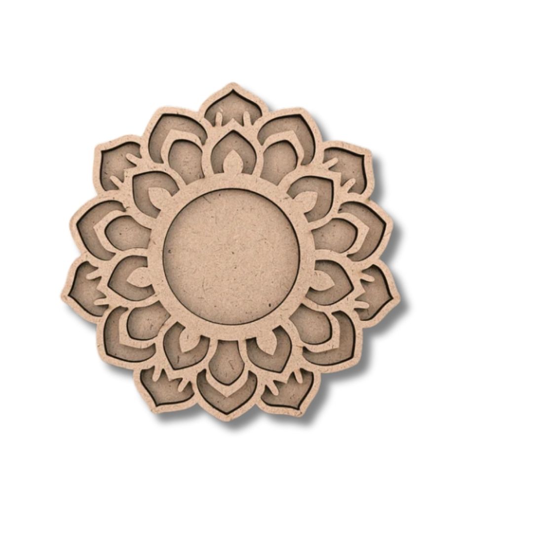 Flower Design MDF Tealight Candle Holder TH008