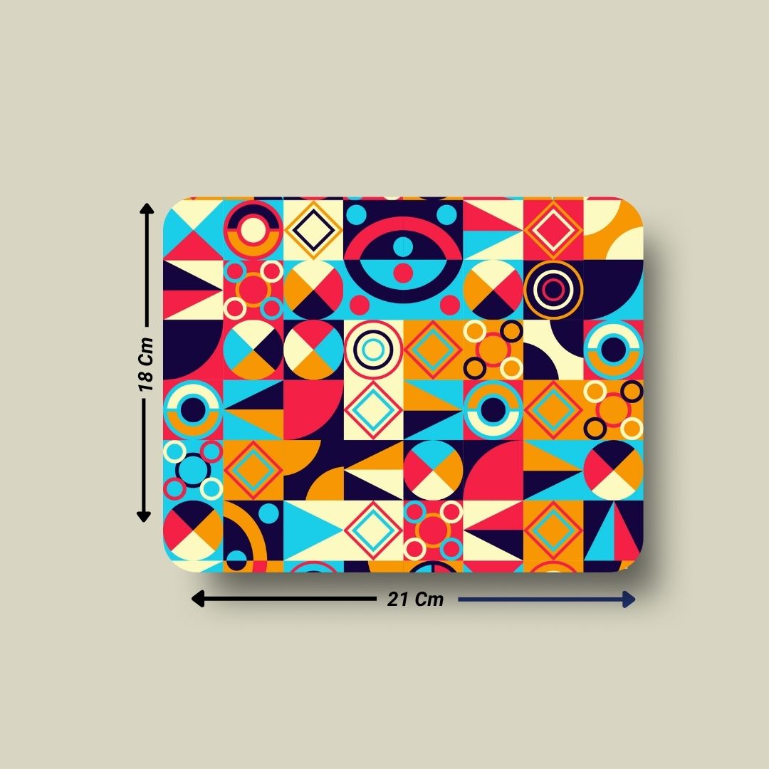 Premium Geometric Pattern Mouse Pad