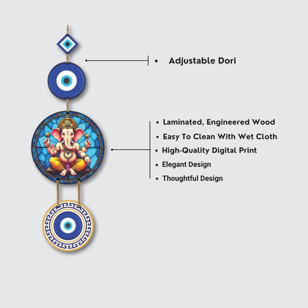 Lord Ganesha Evil Eye Wall Hanging