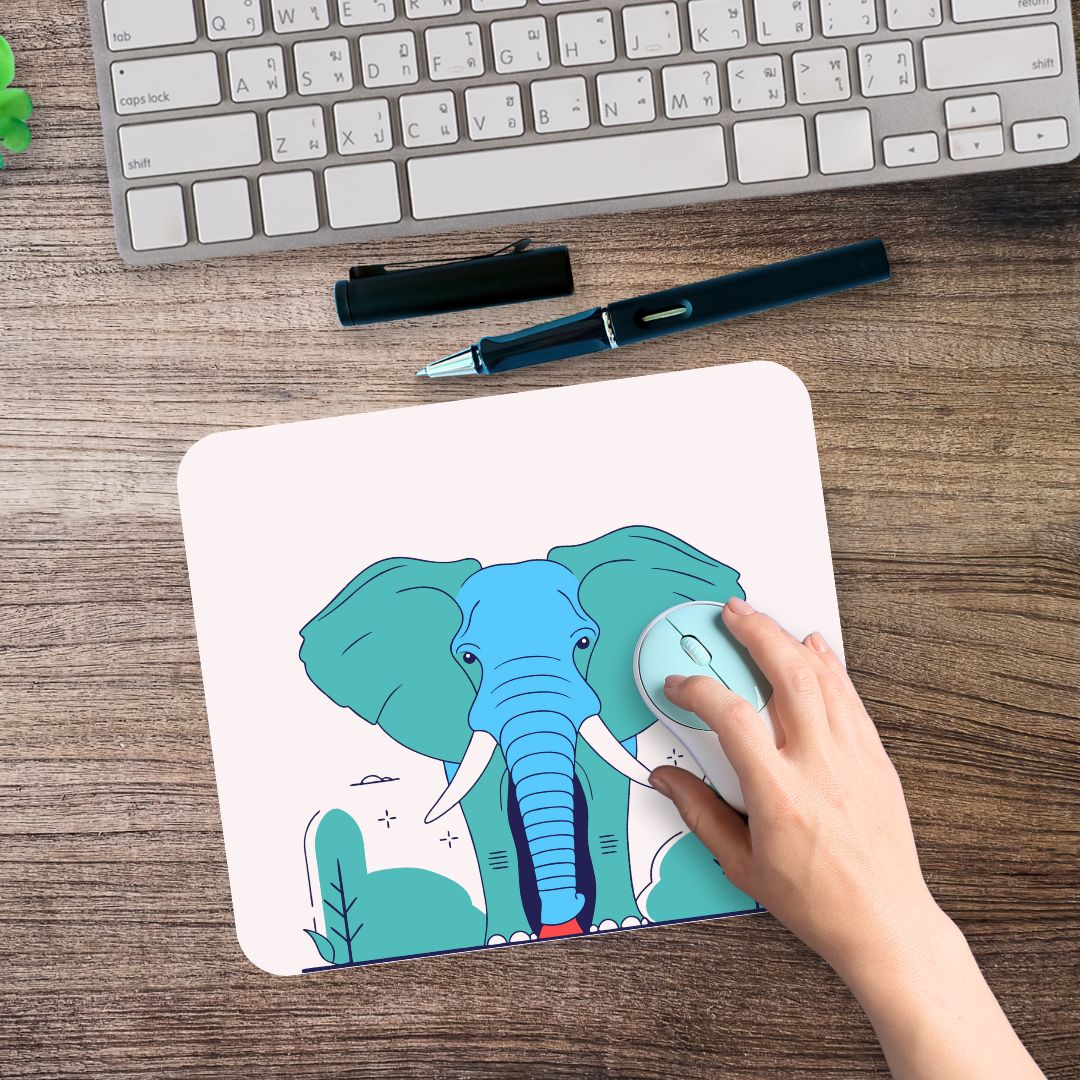 Premium Cute Elephant Design Mouse Pad