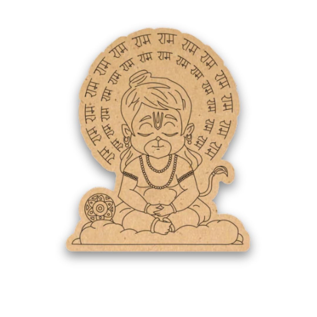 Bal Hanuman Ji Pre-Marked MDF Cutouts