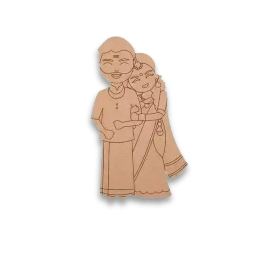 South Indian Couple Pre Marked MDF