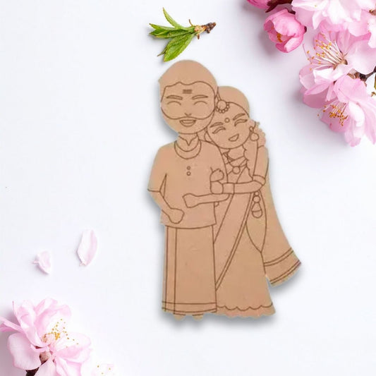 South Indian Couple Pre Marked MDF