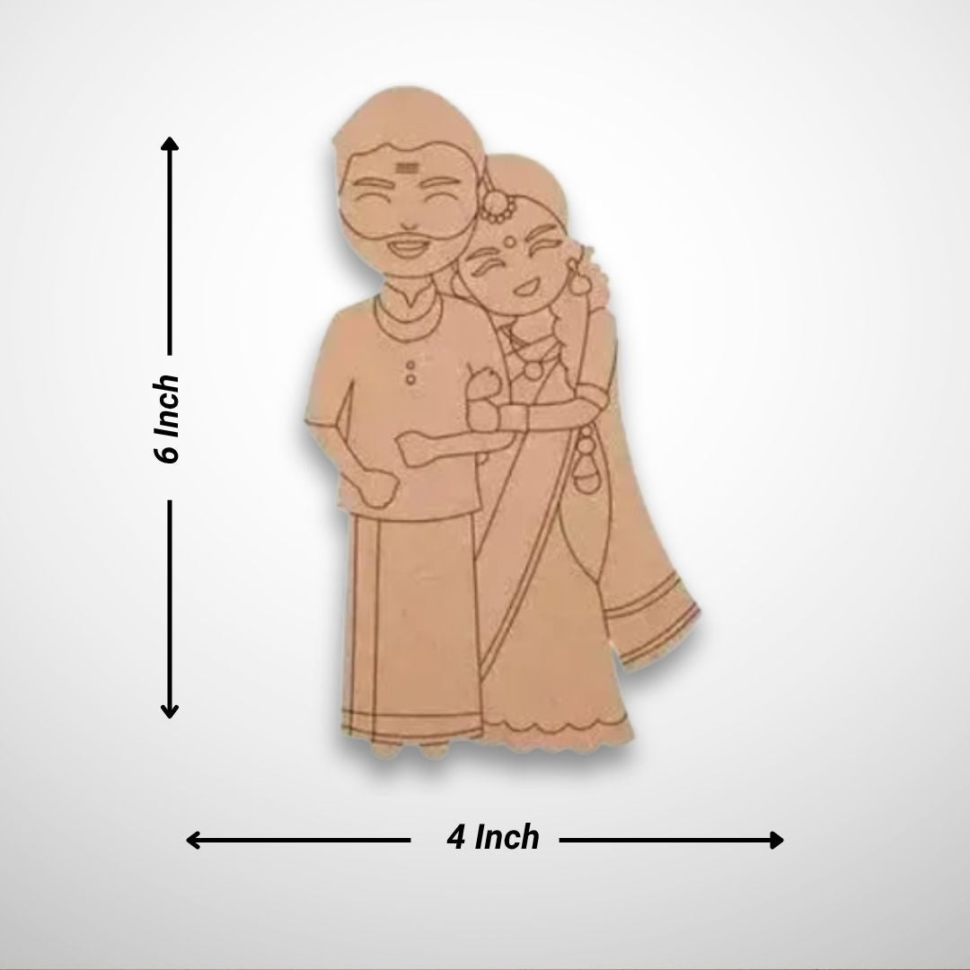 South Indian Couple Pre Marked MDF