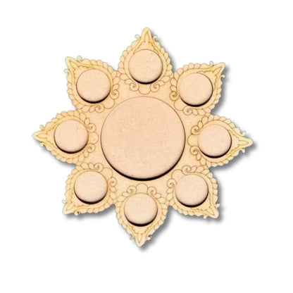 Flower Shape MDF Tealight Candle Holder TH014