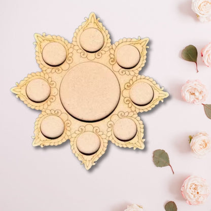 Flower Shape MDF Tealight Candle Holder TH014