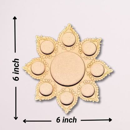 Flower Shape MDF Tealight Candle Holder TH014
