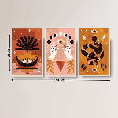 Mystic Eye Wall Art Set – 3-Piece  Boho Prints