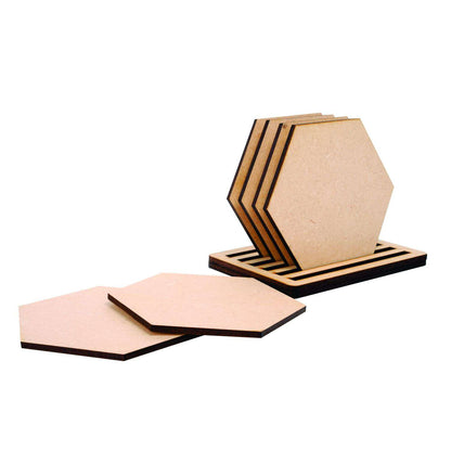 Hexagon Shape Coaster (6Pcs)