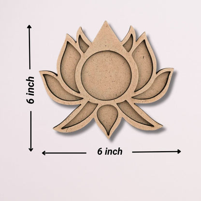 Lotus Shape MDF Tealight Candle Holder TH018