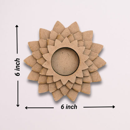 Sunflower Design MDF Tealight Candle Holder TH020
