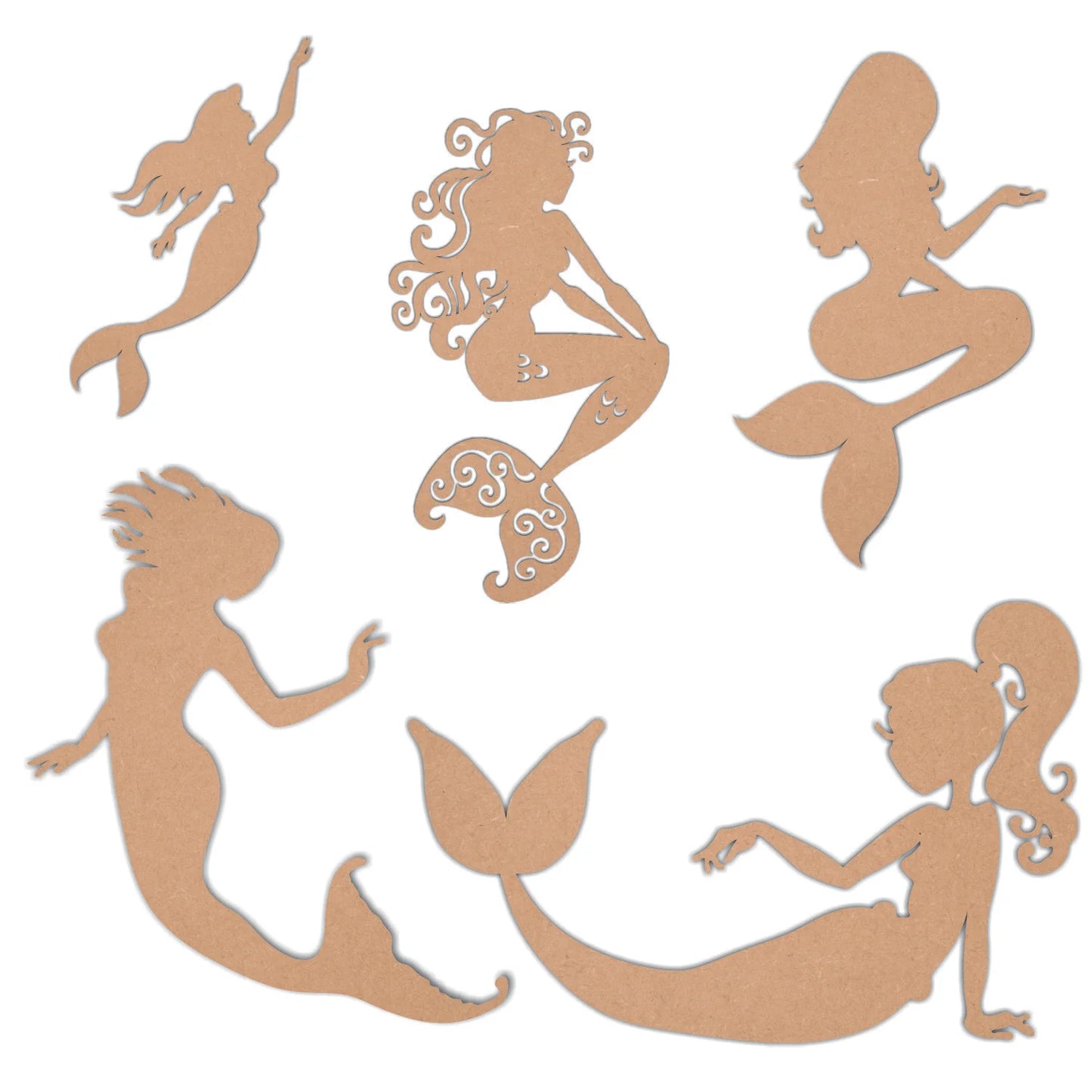 Mermaid Cutout set of 5