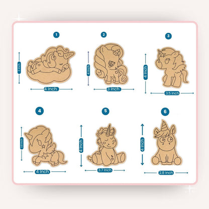 Unicorn Fridge Magnet MDF Painting Kit for Kids