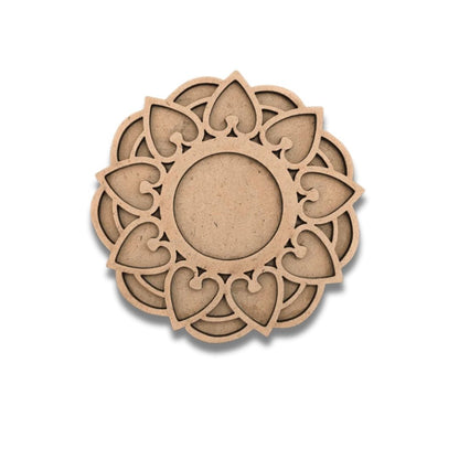 Floral Design MDF Tealight Candle Holder TH022