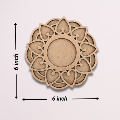 Floral Design MDF Tealight Candle Holder TH022
