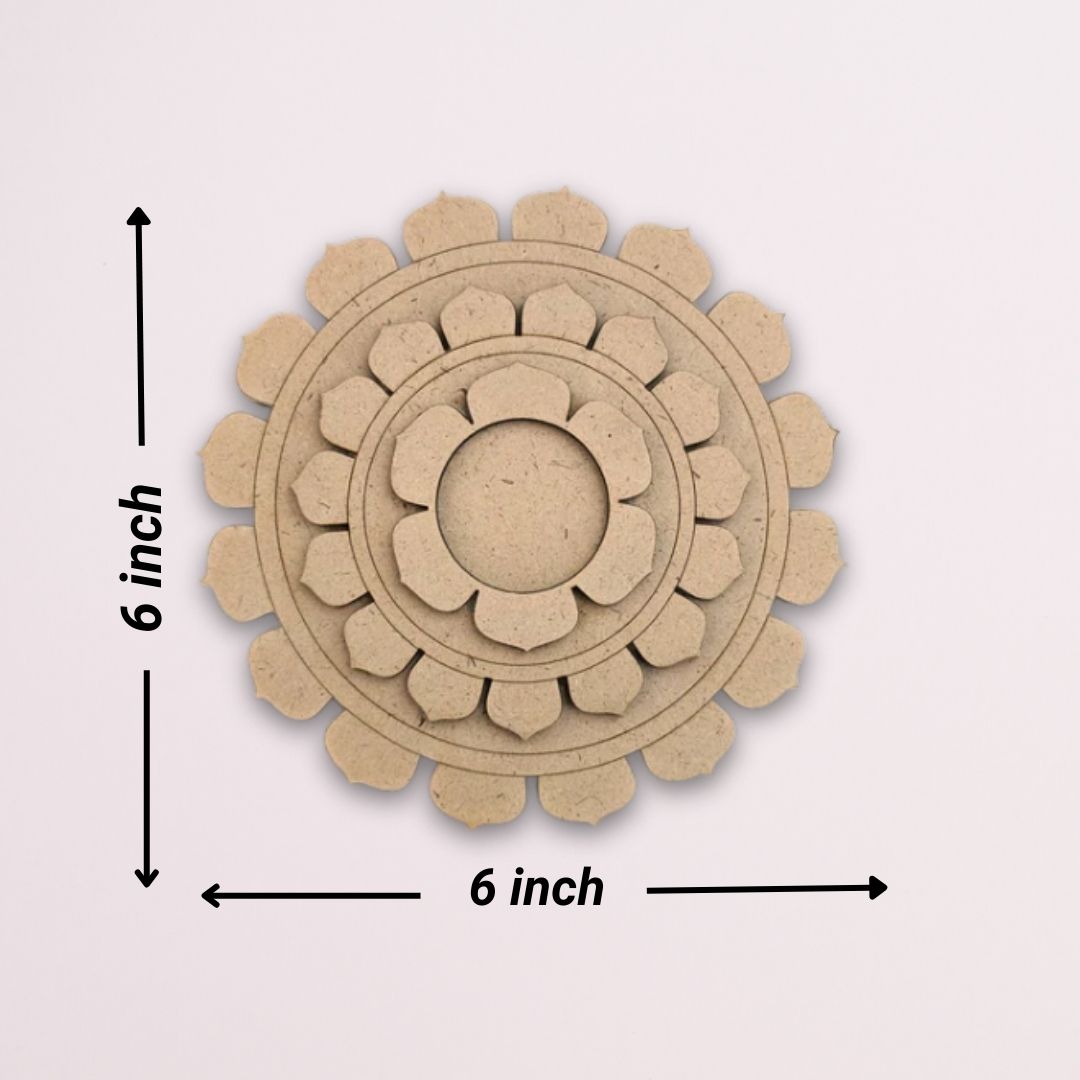 Flower Design MDF Tealight Candle Holder TH023