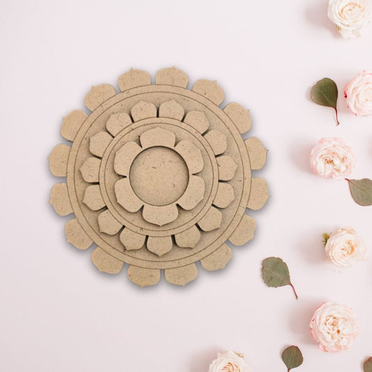 Flower Design MDF Tealight Candle Holder TH023