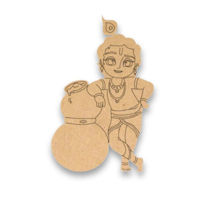 Baby Krishna MDF Cutout