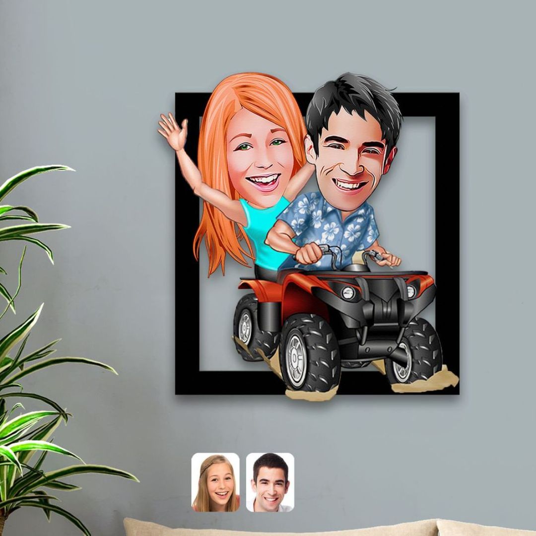 Personalized ATV Rider Photo Frame Cutout